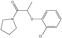 1-[2-(2-chlorophenoxy)propanoyl]pyrrolidine 结构式