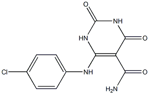 6-(4-chloroanilino)-2,4-dioxo-1,2,3,4-tetrahydro-5-pyrimidinylformamide 结构式
