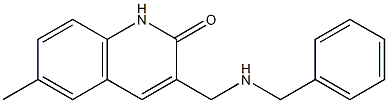 3-[(benzylamino)methyl]-6-methyl-2(1H)-quinolinone 结构式