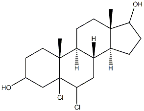 5,6-dichloroandrostane-3,17-diol 结构式