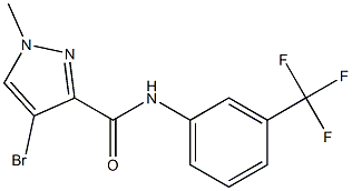 4-bromo-1-methyl-N-[3-(trifluoromethyl)phenyl]-1H-pyrazole-3-carboxamide 结构式