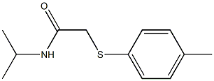 N-isopropyl-2-[(4-methylphenyl)sulfanyl]acetamide 结构式