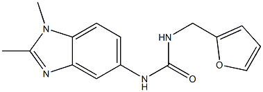 N-(1,2-dimethyl-1H-benzimidazol-5-yl)-N'-(2-furylmethyl)urea 结构式