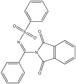 N-[(1,3-dioxo-1,3-dihydro-2H-isoindol-2-yl)(phenyl)methylene]benzenesulfonamide 结构式