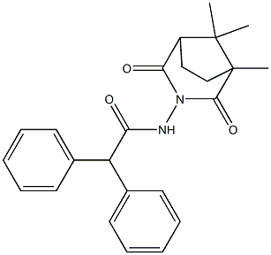 2,2-diphenyl-N-(1,8,8-trimethyl-2,4-dioxo-3-azabicyclo[3.2.1]oct-3-yl)acetamide 结构式