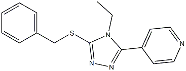 benzyl 4-ethyl-5-(4-pyridinyl)-4H-1,2,4-triazol-3-yl sulfide 结构式