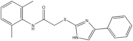 N-(2,6-dimethylphenyl)-2-[(4-phenyl-1H-imidazol-2-yl)sulfanyl]acetamide 结构式