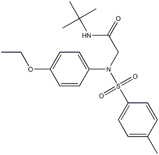 N-(tert-butyl)-2-{4-ethoxy[(4-methylphenyl)sulfonyl]anilino}acetamide 结构式