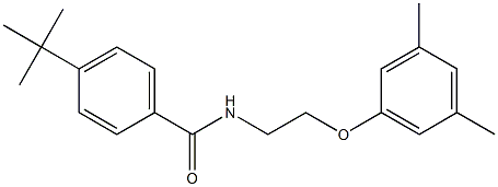 4-tert-butyl-N-[2-(3,5-dimethylphenoxy)ethyl]benzamide 结构式