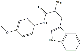 2-amino-3-(1H-indol-3-yl)-N-(4-methoxyphenyl)propanamide 结构式