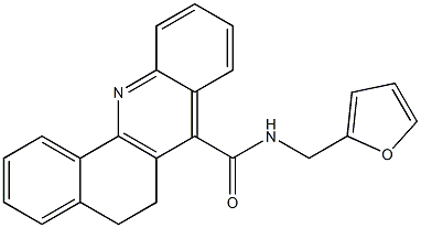 N-(furan-2-ylmethyl)-5,6-dihydrobenzo[c]acridine-7-carboxamide 结构式