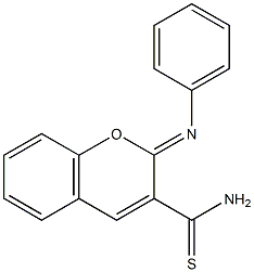 2-(phenylimino)-2H-chromene-3-carbothioamide 结构式