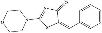 5-benzylidene-2-(4-morpholinyl)-1,3-thiazol-4(5H)-one 结构式