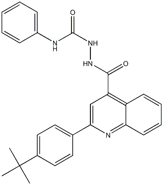 2-{[2-(4-tert-butylphenyl)-4-quinolinyl]carbonyl}-N-phenylhydrazinecarboxamide 结构式