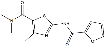 2-(2-furoylamino)-N,N,4-trimethyl-1,3-thiazole-5-carboxamide 结构式
