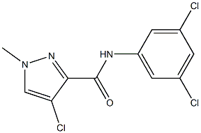 4-chloro-N-(3,5-dichlorophenyl)-1-methyl-1H-pyrazole-3-carboxamide 结构式