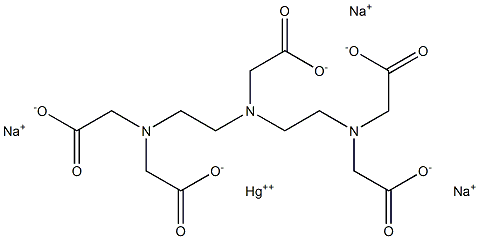 二乙烯三胺五乙酸汞(II)三钠盐 结构式