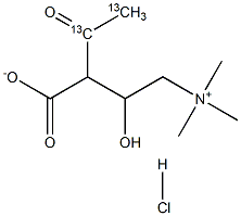 Acetyl-13C2-L-carnitine  HCl 结构式