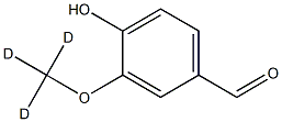 4-Hydroxy-3-methoxy-d3  benzaldehyde 结构式