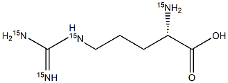 L-精氨酸-15N4 结构式