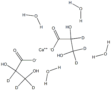 DL-Glyceric-2,3,3-d3  acid  dihydrate  calcium  salt 结构式