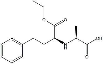 N-[(1S)-1-(ethoxycarbonyl)-3-phenylpropyl]-L-alanine 结构式