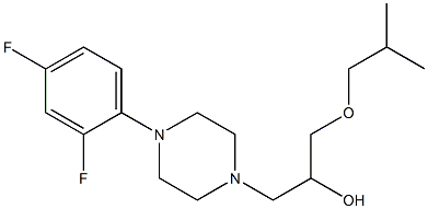 1-[4-(2,4-difluorophenyl)piperazin-1-yl]-3-(2-methylpropoxy)propan-2-ol 结构式