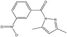 (3,5-dimethyl-1H-pyrazol-1-yl)(3-nitrophenyl)methanone 结构式