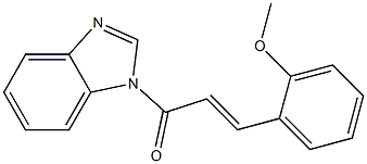 (E)-1-(1H-benzimidazol-1-yl)-3-(2-methoxyphenyl)-2-propen-1-one 结构式