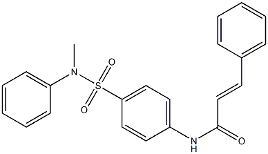(E)-N-{4-[(methylanilino)sulfonyl]phenyl}-3-phenyl-2-propenamide 结构式