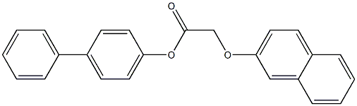 [1,1'-biphenyl]-4-yl 2-(2-naphthyloxy)acetate 结构式