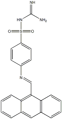 {[amino(imino)methyl]amino}(4-{[(E)-9-anthrylmethylidene]amino}phenyl)dioxo-lambda~6~-sulfane 结构式