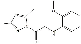 1-(3,5-dimethyl-1H-pyrazol-1-yl)-2-(2-methoxyanilino)-1-ethanone 结构式