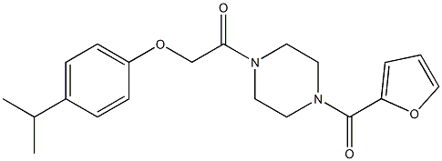 1-[4-(2-furoyl)-1-piperazinyl]-2-(4-isopropylphenoxy)-1-ethanone 结构式