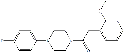 1-[4-(4-fluorophenyl)-1-piperazinyl]-2-(2-methoxyphenyl)-1-ethanone 结构式