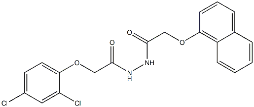 2-(2,4-dichlorophenoxy)-N'-[2-(1-naphthyloxy)acetyl]acetohydrazide 结构式