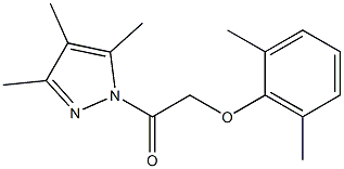 2-(2,6-dimethylphenoxy)-1-(3,4,5-trimethyl-1H-pyrazol-1-yl)-1-ethanone 结构式