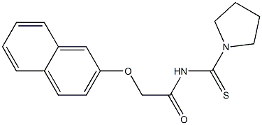 2-(2-naphthyloxy)-N-(1-pyrrolidinylcarbothioyl)acetamide 结构式