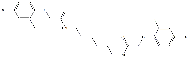 2-(4-bromo-2-methylphenoxy)-N-(6-{[2-(4-bromo-2-methylphenoxy)acetyl]amino}hexyl)acetamide 结构式