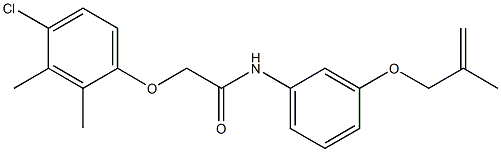 2-(4-chloro-2,3-dimethylphenoxy)-N-{3-[(2-methyl-2-propenyl)oxy]phenyl}acetamide 结构式