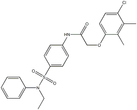 2-(4-chloro-2,3-dimethylphenoxy)-N-{4-[(ethylanilino)sulfonyl]phenyl}acetamide 结构式