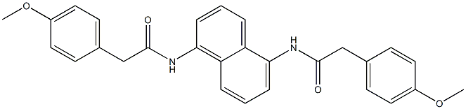 2-(4-methoxyphenyl)-N-(5-{[2-(4-methoxyphenyl)acetyl]amino}-1-naphthyl)acetamide 结构式