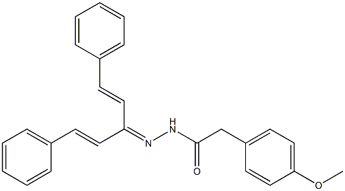 2-(4-methoxyphenyl)-N'-{(E)-3-phenyl-1-[(E)-2-phenylethenyl]-2-propenylidene}acetohydrazide 结构式