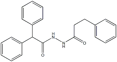 2,2-diphenyl-N'-(3-phenylpropanoyl)acetohydrazide 结构式