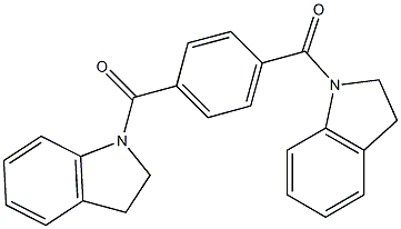 2,3-dihydro-1H-indol-1-yl[4-(2,3-dihydro-1H-indol-1-ylcarbonyl)phenyl]methanone 结构式