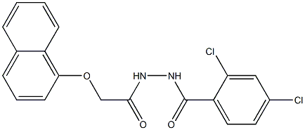 2,4-dichloro-N'-[2-(1-naphthyloxy)acetyl]benzohydrazide 结构式