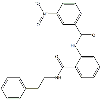 2-[(3-nitrobenzoyl)amino]-N-phenethylbenzamide 结构式