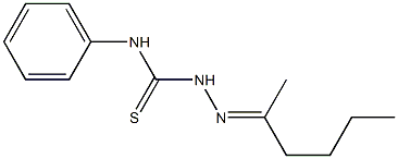 2-[(E)-1-methylpentylidene]-N-phenyl-1-hydrazinecarbothioamide 结构式