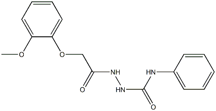 2-[2-(2-methoxyphenoxy)acetyl]-N-phenyl-1-hydrazinecarboxamide 结构式