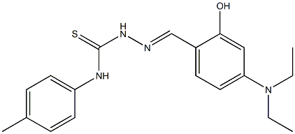 2-{(E)-[4-(diethylamino)-2-hydroxyphenyl]methylidene}-N-(4-methylphenyl)-1-hydrazinecarbothioamide 结构式